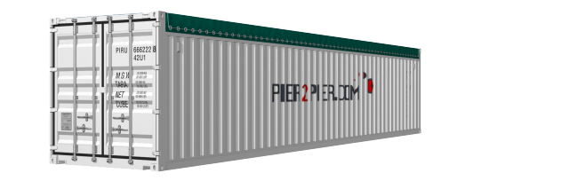 40Opentop container picture rotated 30 degrees