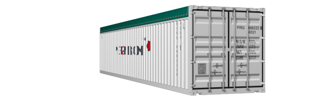 40Opentop container picture rotated 340 degrees