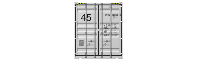 45HC container picture rotated 0 degrees