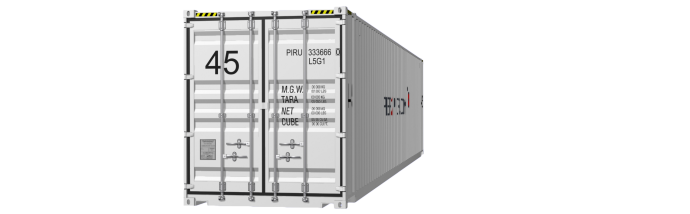 45HC container picture rotated 10 degrees