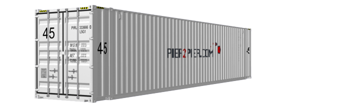 45HC container picture rotated 30 degrees