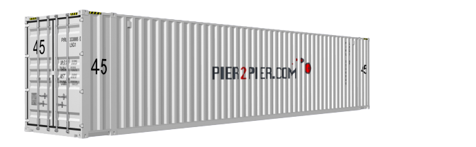 45HC container picture rotated 40 degrees