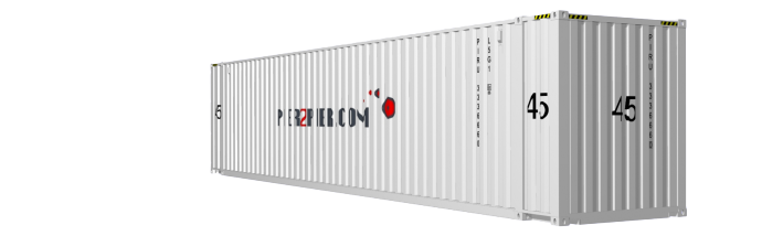 45HC container picture rotated 150 degrees