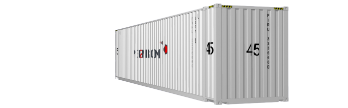 45HC container picture rotated 160 degrees