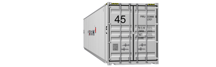 45HC container picture rotated 350 degrees