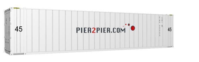 45HCReefer container picture rotated 60 degrees