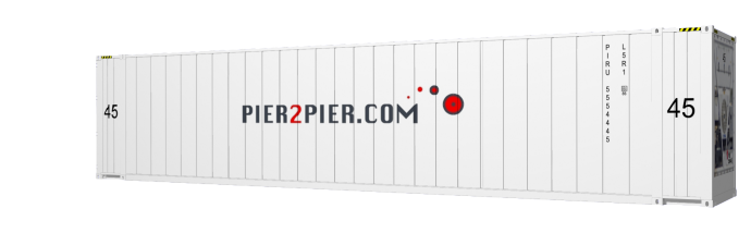 45HCReefer container picture rotated 120 degrees