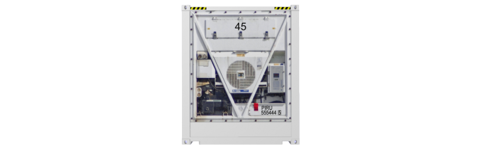 45HCReefer container picture rotated 180 degrees