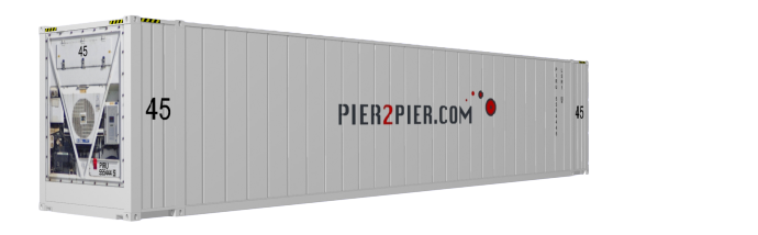 45HCReefer container picture rotated 220 degrees
