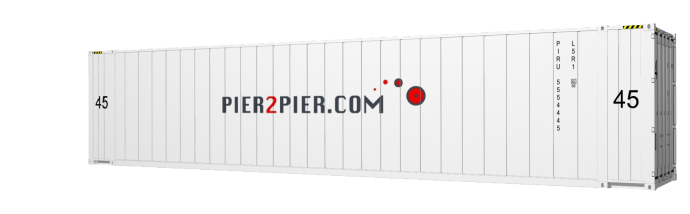 45HCReefer container picture rotated 300 degrees