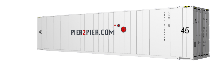 45HCReefer container picture rotated 310 degrees